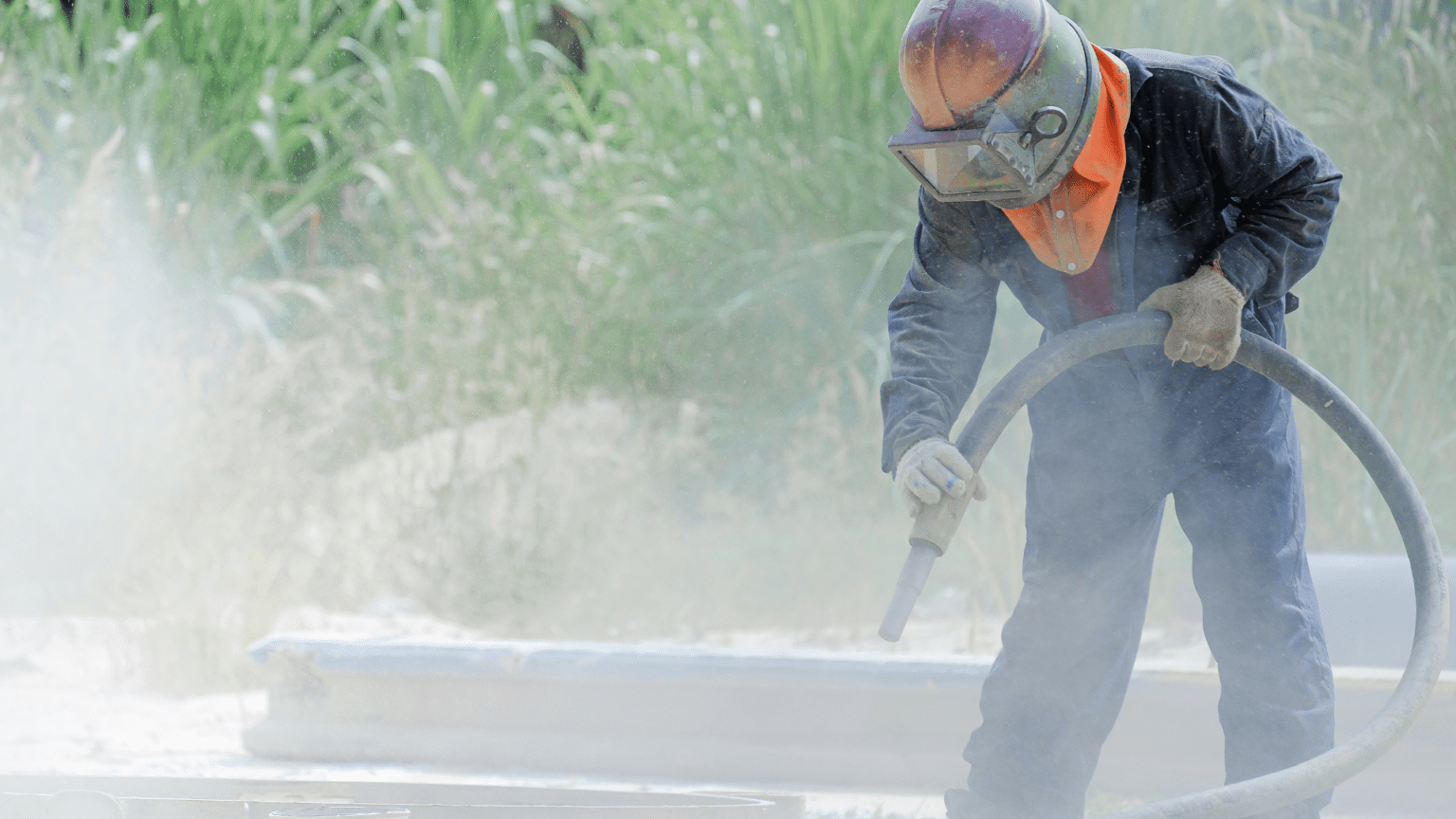 sandblasting-process